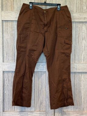 Main Street Blues  Brown Cargo Pants - Classic Utility Style Sz 18 W